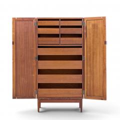 Kipp Stewart Kipp Stewart for Calvin Mid Century Walnut and Cane Front Cabinet Armoire - 4622033