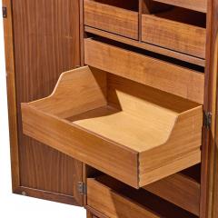 Kipp Stewart Kipp Stewart for Calvin Mid Century Walnut and Cane Front Cabinet Armoire - 4622034