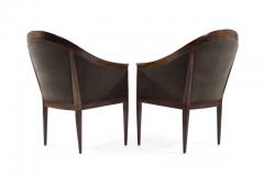 Kipp Stewart Kipp Stewart for Directional Walnut Frame Lounge Chairs - 497098