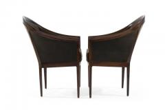 Kipp Stewart Kipp Stewart for Directional Walnut Frame Lounge Chairs - 497100