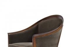 Kipp Stewart Kipp Stewart for Directional Walnut Frame Lounge Chairs - 497101