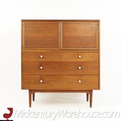 Kipp Stewart Kipp Stewart for Drexel Declaration Mid Century Walnut Highboy Gentlemans Chest - 2580528