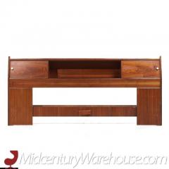 Kipp Stewart Kipp Stewart for Drexel Declaration Mid Century Walnut King Storage Headboard - 3554335