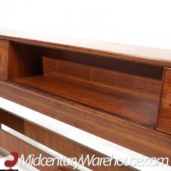 Kipp Stewart Kipp Stewart for Drexel Declaration Mid Century Walnut King Storage Headboard - 3554409