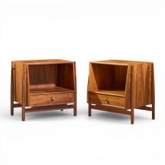 Kipp Stewart Kipp Stewart for Drexel Declaration Midcentury Walnut Floating Nightstand Pair - 4592029