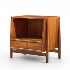Kipp Stewart Kipp Stewart for Drexel Declaration Midcentury Walnut Floating Nightstand Pair - 4592034