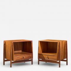Kipp Stewart Kipp Stewart for Drexel Declaration Midcentury Walnut Floating Nightstand Pair - 4592070
