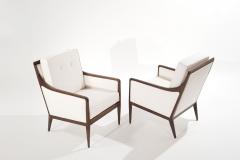 Kipp Stewart for Directional Exposed Walnut Frame Lounge Chairs C 1950s - 3356096