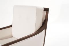 Kipp Stewart for Directional Exposed Walnut Frame Lounge Chairs C 1950s - 3356101