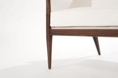 Kipp Stewart for Directional Exposed Walnut Frame Lounge Chairs C 1950s - 3356102