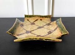 Kitaoji Rosanjin Japanese Oribe Glazed Stoneware Dish by Kitaoji Rosanjin - 2776615