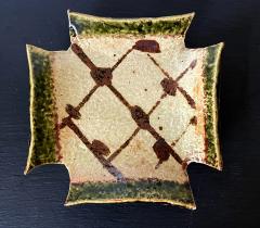 Kitaoji Rosanjin Japanese Oribe Glazed Stoneware Dish by Kitaoji Rosanjin - 2776617