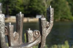 Klara Sever Klara Sever for Austin Productions Gunmetal Plaster on Black Base Menorah - 4309055