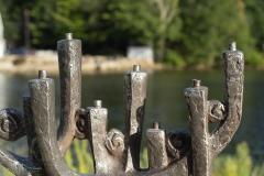 Klara Sever Klara Sever for Austin Productions Gunmetal Plaster on Black Base Menorah - 4309056