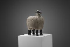 Klas G ran Klaesson Sheep Sculpture in Stoneware Sweden 1991 - 4174365