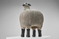 Klas G ran Klaesson Sheep Sculpture in Stoneware Sweden 1991 - 4174370