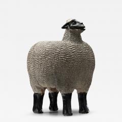 Klas G ran Klaesson Sheep Sculpture in Stoneware Sweden 1991 - 4176853