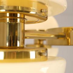 Klaus Michalik Modernist Bau 950 507 Chandelier Brass Glass Klaus Michalik Orno 1980s - 4588037