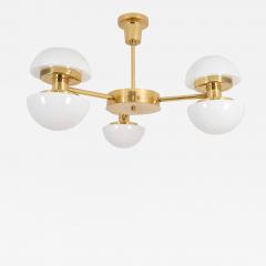 Klaus Michalik Modernist Bau 950 507 Chandelier Brass Glass Klaus Michalik Orno 1980s - 4588979