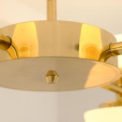 Klaus Michalik Nordic Modern Bau 950 507 Chandelier Brass Glass Klaus Michalik Orno 1980s - 4588049