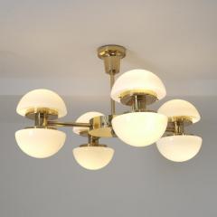 Klaus Michalik Nordic Modern Sizable Bau Chandelier Brass Glass Klaus Michalik Orno 1980s - 4600214