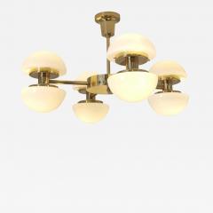 Klaus Michalik Nordic Modern Sizable Bau Chandelier Brass Glass Klaus Michalik Orno 1980s - 4602273