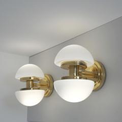 Klaus Michalik Pair of Bau Wall Lamps in Brass Klaus Michalik Orno 1980s - 4588052