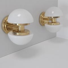 Klaus Michalik Pair of Bau Wall Lamps in Brass Klaus Michalik Orno 1980s - 4588054