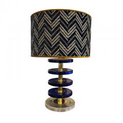 Klein Blue Murano Disc Lamps - 4026442