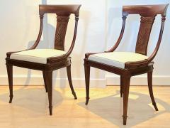 Klismos rare set of 8 solid mahogany dinning chairs - 2888450