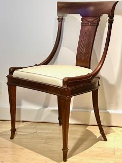 Klismos rare set of 8 solid mahogany dinning chairs - 2888452