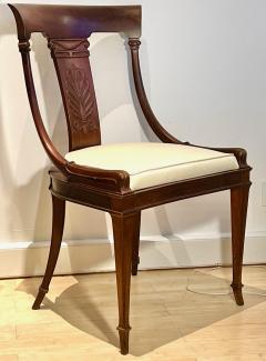 Klismos rare set of 8 solid mahogany dinning chairs - 2888453