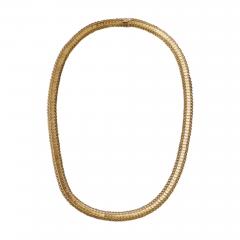 Knitted Victorian 18K Gold Chain Necklace - 3098274