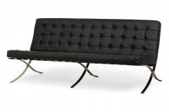 Knoll American Contemporary Barcelona Black Leather Sofa - 4652424