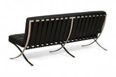 Knoll American Contemporary Barcelona Black Leather Sofa - 4652427