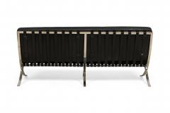 Knoll American Contemporary Barcelona Black Leather Sofa - 4652428