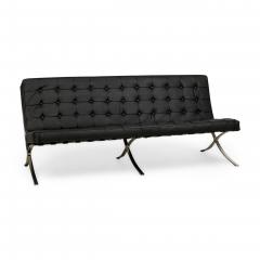 Knoll American Contemporary Barcelona Black Leather Sofa - 4700416