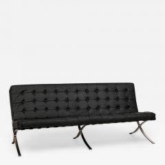 Knoll American Contemporary Barcelona Black Leather Sofa - 4700625