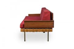 Knoll Associates Mid Century American Leather Strap Day Bed with Red Upholstered - 4635690
