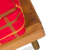 Knoll Associates Mid Century American Red Plaid Upholstered Platform Daybed - 4650303