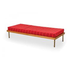 Knoll Associates Mid Century American Red Plaid Upholstered Platform Daybed - 4700213