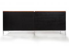 Knoll Mid Century Modern Teak and Chrome Double Chest Credenza circa 1970 - 4497054