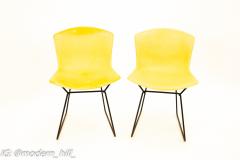 Knoll Mid Century Yellow Fiberglass Side Chair Pair - 1872029