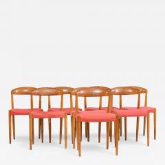 Knud Andersen Model KA120 Mid Century Danish Teak Dining Chairs Set of 8 - 4441028