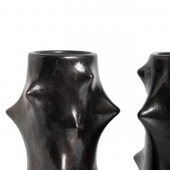 Knud Basse PAIR OF ROSE THORN VASES BLACK BY KNUD BASSE matched  - 842211