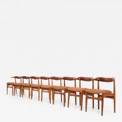 Knud Faerch Set of Eight Danish Dining Chairs Cowhorn Chair by Knud Faerch - 801287