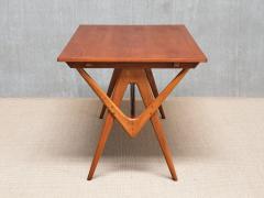 Knud Mortensen Important Knud Mortensen Extendable Dining Table in Oak and Teak Denmark 1955 - 4300596