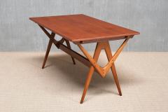 Knud Mortensen Important Knud Mortensen Extendable Dining Table in Oak and Teak Denmark 1955 - 4300598