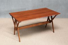 Knud Mortensen Important Knud Mortensen Extendable Dining Table in Oak and Teak Denmark 1955 - 4300601