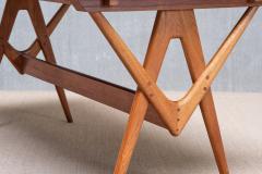 Knud Mortensen Important Knud Mortensen Extendable Dining Table in Oak and Teak Denmark 1955 - 4300603